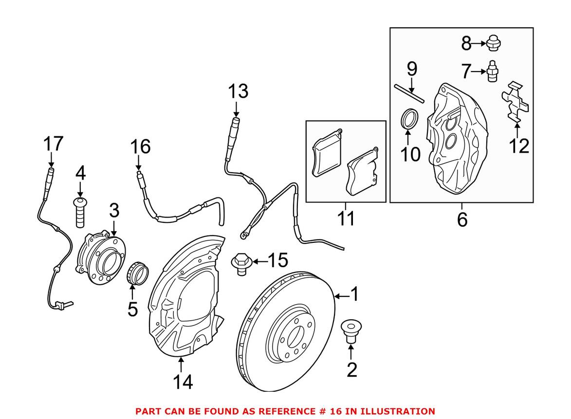 BMW Brake Hose - Front 34307852972